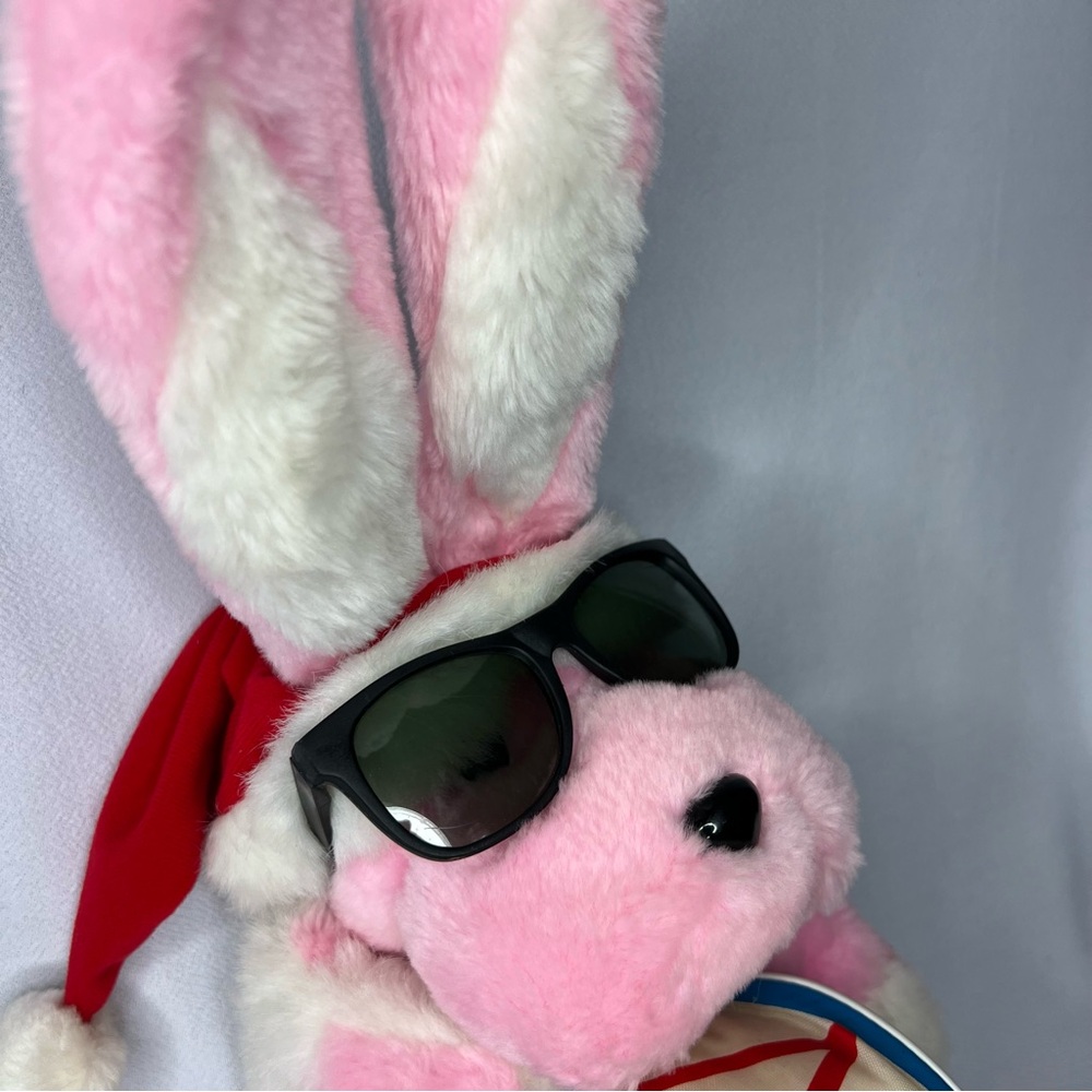 1993 Eveready Energizer Bunny Plush Christmas Stocking Red White Pink - Picture 4 of 10